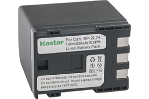 Kastar Battery Replacement for Canon BP-2L12 BP-2L13 BP-2L14 BP-2L24H and FV500, HG10, HV20, HV30, iVIS DC300, iVIS HG10, iVIS HV30, IXY DV3, DV5, DVM3, VIXIA HG10,HV30, HV40, FVM, MD, MV, MVX, Optura