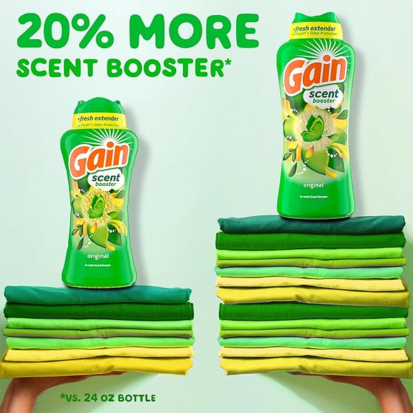 GAIN IN-WASH LAUNDRY SCENT BOOSTER, ORIGINAL SCENT, 30.1 OZ, FRESH EXTENDER + ODOR PROTECTION