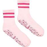 Hollywood Fashion Secrets Pilates Socks with Grips for Women – Non-Slip Socks for Pilates, Yoga, Barre, Athletic Grip Sock