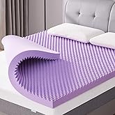 SINWEEK 3 Inch Egg Crate Memory Foam Mattress Topper Twin XL, Twin Extra Long Mattress Pads for College Dorm Single Bed, Pres