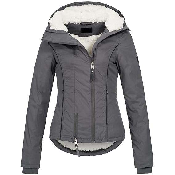 Ausnahme-Zustand Azuonda Damen Winter Jacke Parka Winterjacke warm gefüttert Teddyfell Kapuze XS-XL Az25