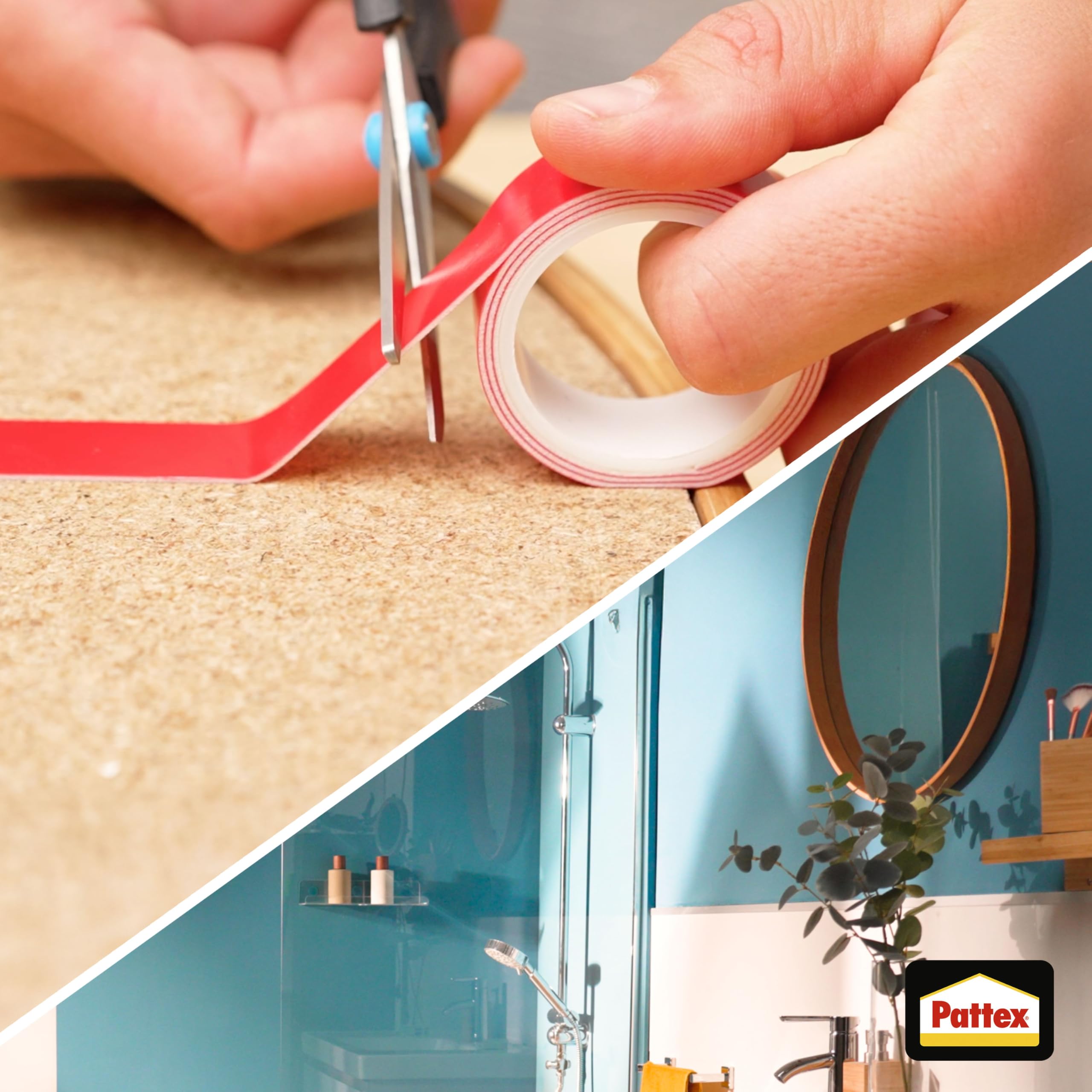 Pattex Kleben statt Bohren Klebeband, extra starkes doppelseitiges Klebeband, Doppelklebeband für Montagearbeiten innen & außen, Wandbefestigung ohne Bohren, 19mm x 1,5m 6
