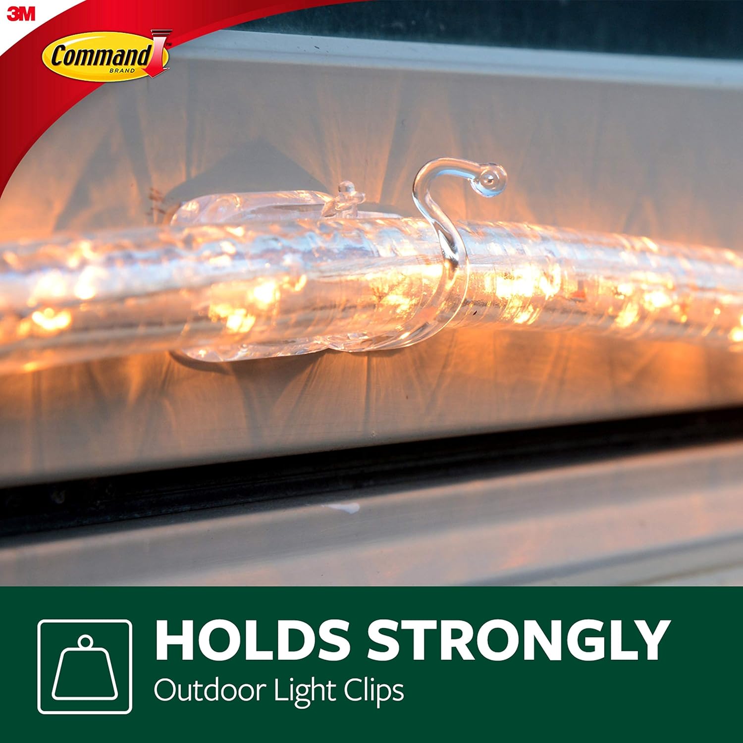 Command Outdoor Rope Light Clips, Clear (17301CLRAW-ES) - - 