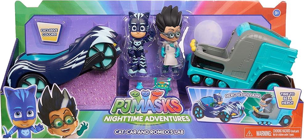 Amazon パジャマスク おもちゃ キャットカー ロミオ ラボ キャットボーイ しゅつどう 男の子 女の子 子供 幼児 ぬいぐるみ おもちゃ