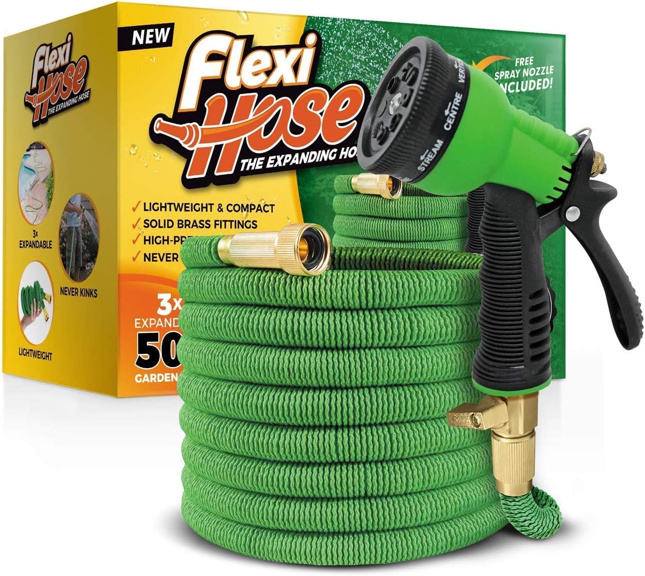 Flexi Hose Tuyau d'arrosage, Tuyau d'arrosage Rétractable,Tuyau d