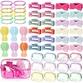 Suncalla 60 Pcs Spa Sleepover Party Supplies for Girls Weekend Gifts Christmas Gifts Sets Makeup Bags Friendship Bracelets Spa Headband Hair Clips Comb for Preppy Woman Sleepover Bachelorette Party
