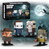 Halloween Horror Action Figures Building Blocks Set Toys for Teens Adults | 4 in 1 Scary Movie Creative Collectible Bricks Kit, Present for Fans and Friends, Halloween Decoration Spooky Gifts for Kids