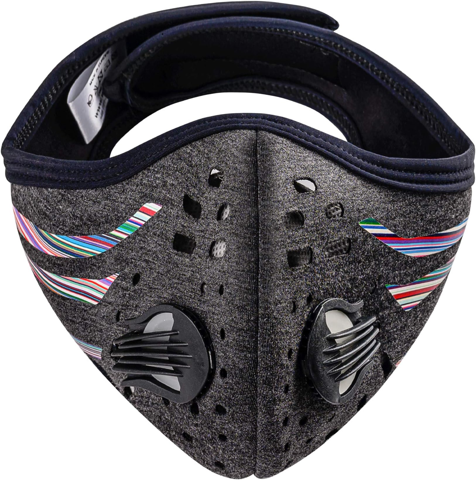 Anti-dust Mask Unisex Training Smog Mask Running Dust Filter Cover Masks Cycling Bike (Stripes Dark Grey)
