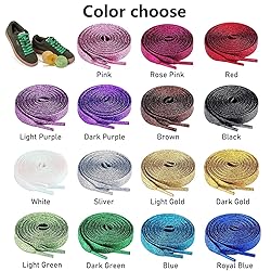 Olukssck 2 Pairs Flat Glitter Shiny Metallic Shoe