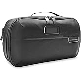 Briggs &amp; Riley Expandable Essentials Kit - Toiletry Travel Bags for Women &amp; Men, Organizer for Vacation, Compact Dopp Kit for Bathroom Accessories, Makeup, &amp; Skincare - Baseline Collection, Black