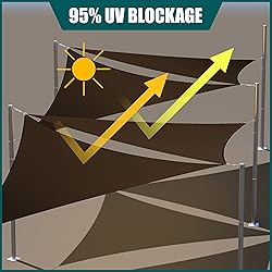 Royal Shade 4' x 16' Brown Rectangle Waterproof Sun