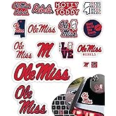 Ole Miss Stickers for Gift, Car, Water Bottle, Laptop, and Phone for Mississippi Football Fans and University Graduates (Ole Miss Rebels)
