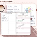 Clever Fox Self-Care Journal Daily Reflection A5 Rose Gold Wellness Planner view 2