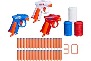Nerf N Series Backyard Triple Pack, Includes 3 Flex Blasters, 3 Targets, 30 N1 Darts, Christimas Stocking Stuffer Gifts, Ages 8+ (Amazon Exclusive)