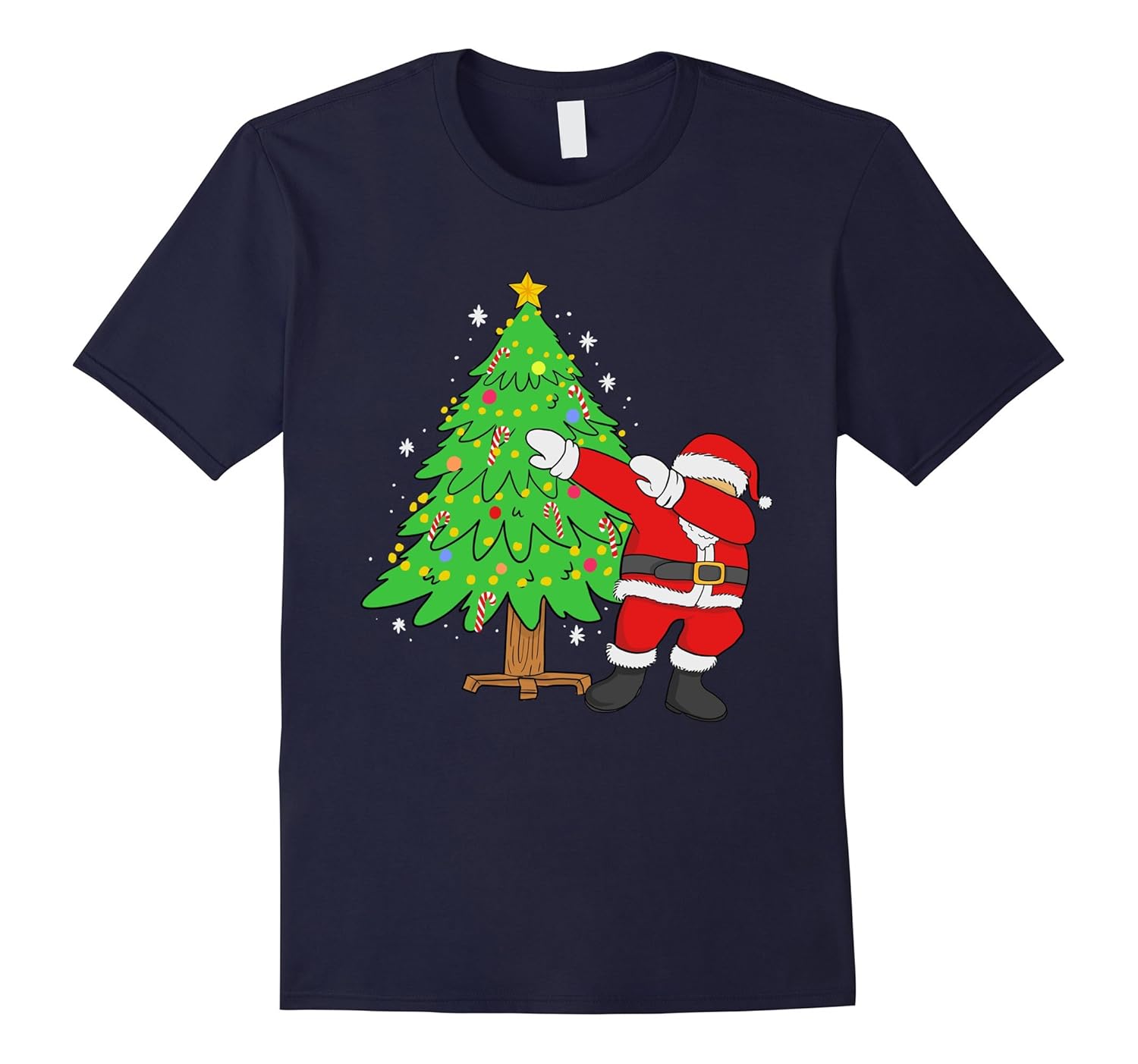 Dabbing Santa T-Shirt Funny Santa Claus Christmas Dab-ANZ