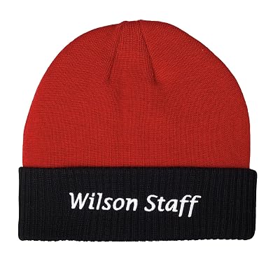 Wilson 2016 Staff Mens Golf Winter Beanie RedBlack