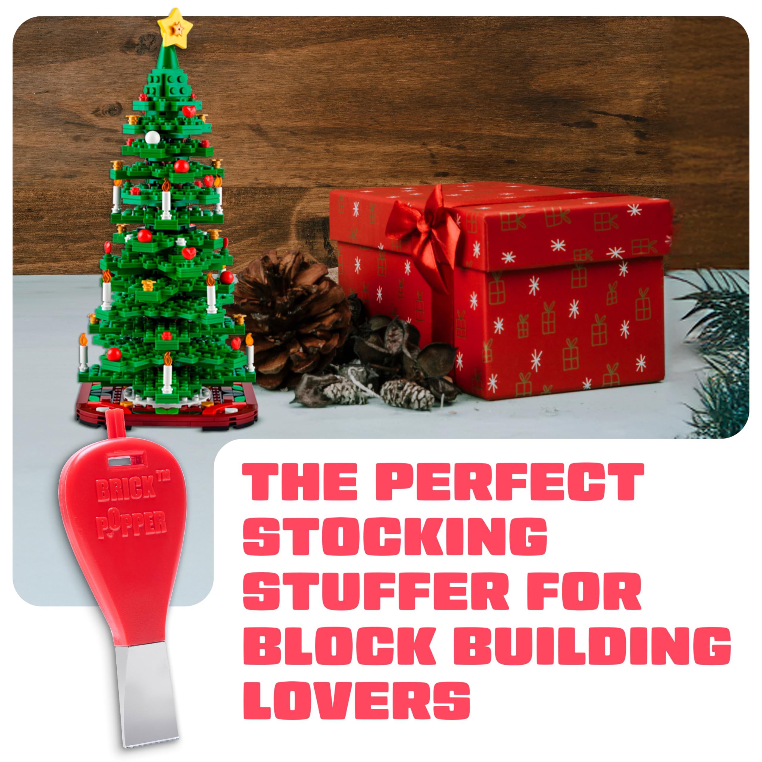 Brick Popper - World's Fastest Separator Tool - Efficient Remover for Kids and Adults - Perfect for Ages 6 and Up - Essential Tool (Red)