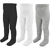 ZERULETS Baby Girls Tights Leggings 3 Pack Cotton Thick 0-24 Month Newborn Infant Toddler Stocking Pants