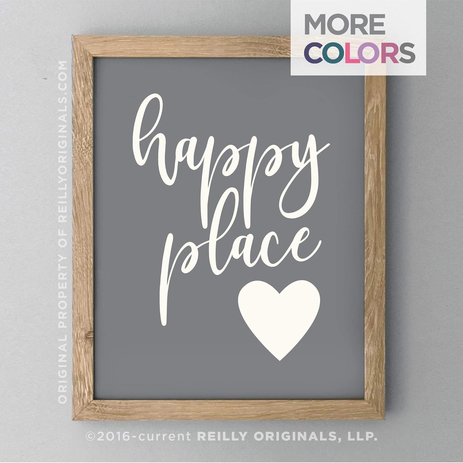 Amazon Com Happy Place Rustic Farmhouse Decor Wall Art Print