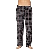 INTIMO mens Microfleece Plaid Lounge Pant
