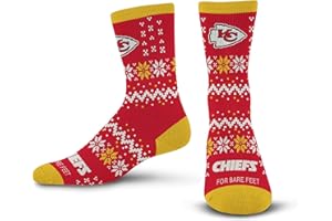 For Bare Feet NFL Unisex Kids Team Sweater Crew Sock Nfl Youth