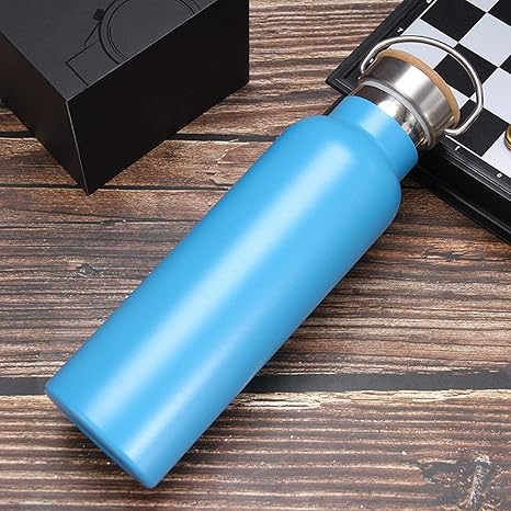 Amazon 真空断熱マグカップ サーモス 水筒 ストレート水カップ ステンレス 大容量 直飲み 軽量 保冷 保温 オープン タイプ 屋外 水色 水筒 マグボトル オンライン通販