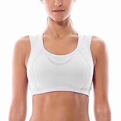 SYROKAN Sports Bras for Women High Support Mesh