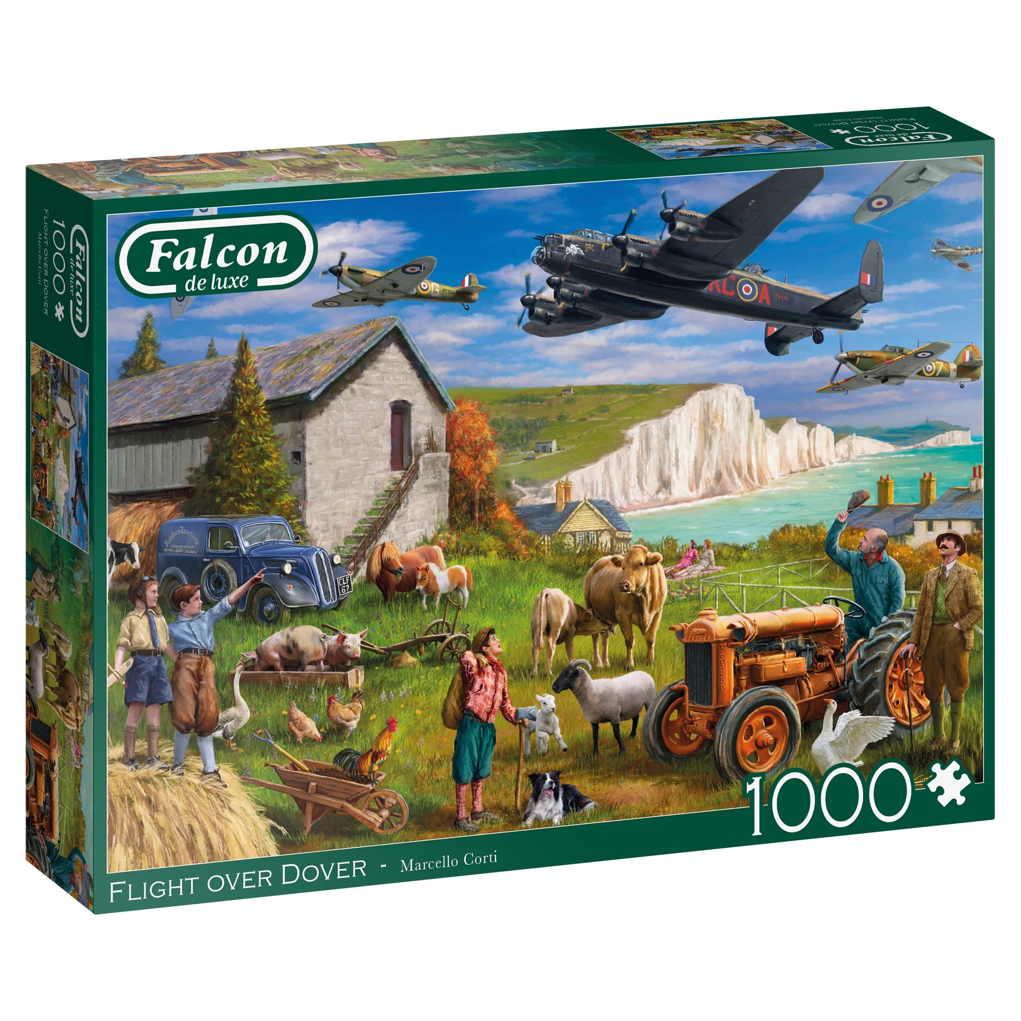 Jumbo, Falcon de luxe - Flight over Dover, Jigsaw Puzzles for Adults, 1000 piece