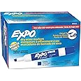 Expo 80003 Low Odor Dry Erase Markers, Chisel Tip, Blue Color, 2 Sets with 12 Markers, Total of 24 Markers