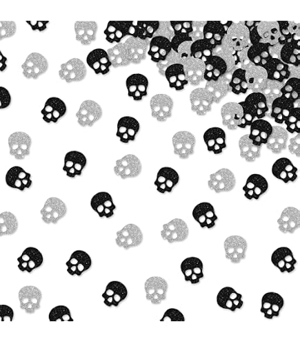 150g Skull Crossbones Black Pirate Confetti Danger Sign Mark Table Scatters PVC