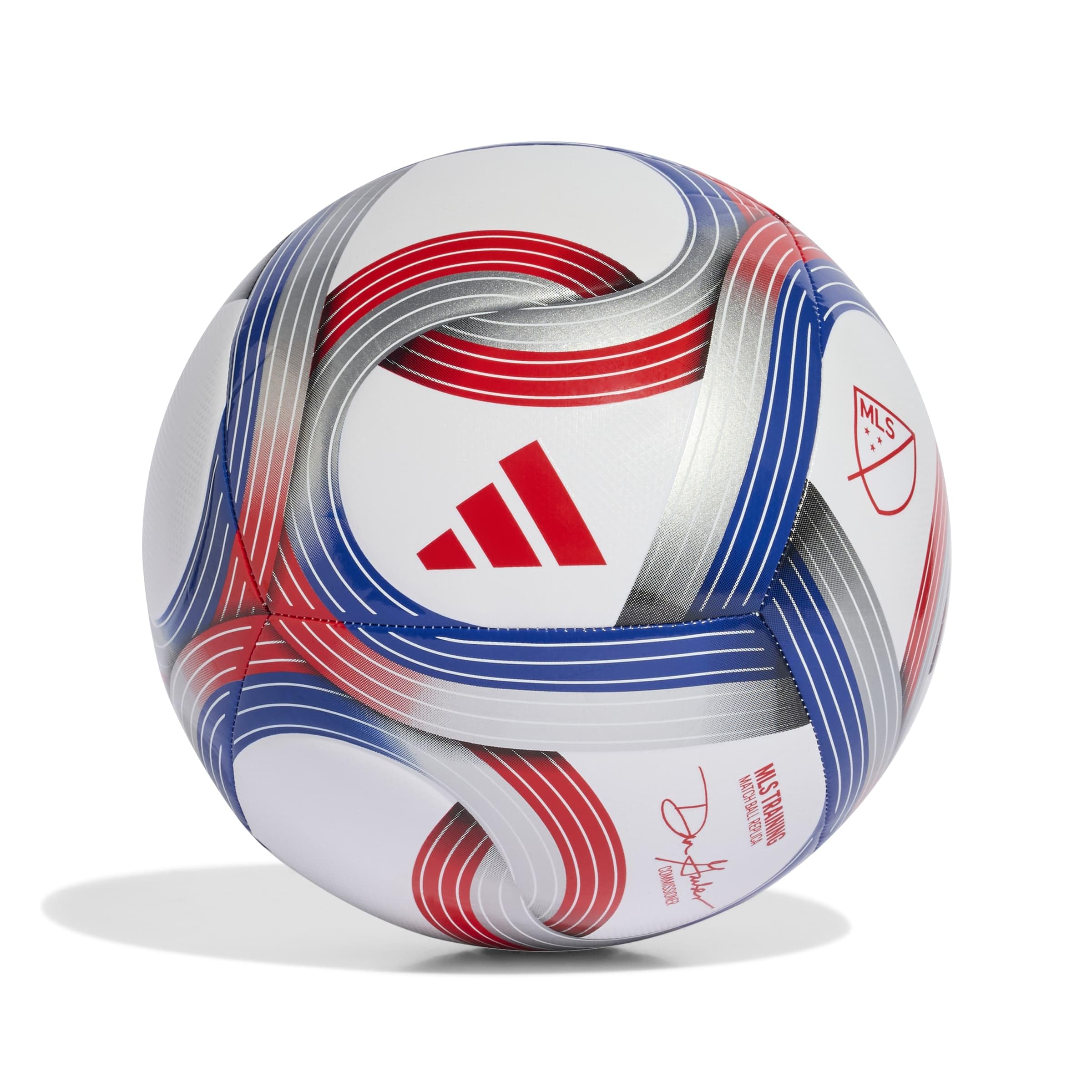 adidas Unisex-Adult Mls Training, White/Team Royal Blue/Red/Silver Metallic, 3 Image