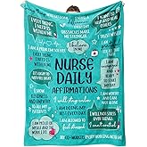 Craftique Nurse Gifts for Women Men- Soft Nurse Blanket with Daily Affirmations- LPN RN Gifts for Nurses Practitioner, Nursing School Graduate Birthday Appreciation Gift, Nurses Week/Day