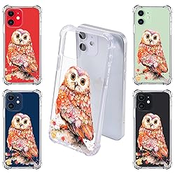 LuGeKe Cute Owl Print Case for iPhone 12