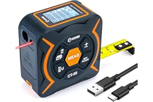 CIGMAN 2-in-1 Laser Tape Measure, 164Ft Laser Measurement and 9.8Ft Tape Measure, with Backlit LCD Screen, Laser Distance Meter with FT/INCH/M/CM Units