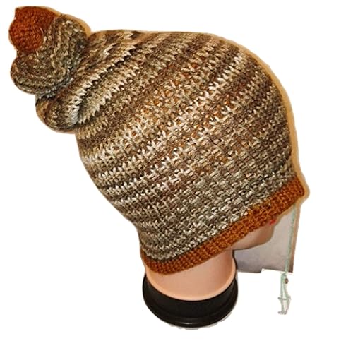 cream wool bobble hat