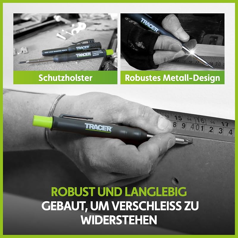 Tieflochmarker Bleistift – Ausziehbarer Baustift 2B, 120mm — Foto 5 von 7