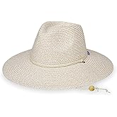 Wallaroo Hat Company Women's Sanibel Fedora – UPF 50+ UV Sun Hat, Wide Brim, Packable, Chin Strap, Adjustable, 2 Sizes