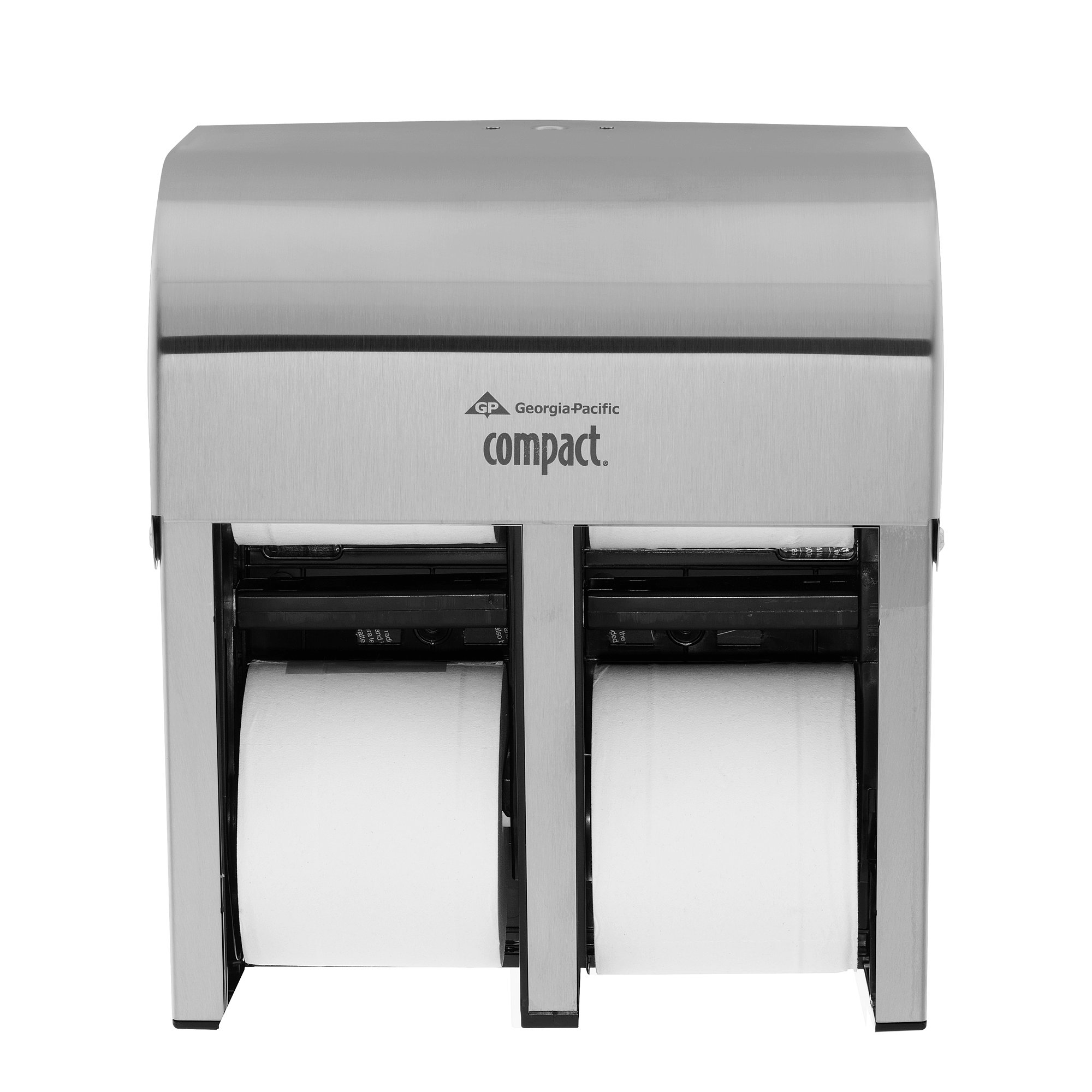 Compact 4Roll Quad Coreless HighCapacity Toilet Paper Dispenser by GP PRO