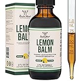 Double Wood Supplements Organic Lemon Balm Tincture - for Digestion & Relaxation 590mg - 2FL OZ, 120 Servings (Better Absorbed Than Capsules, Great for Lemon Balm Tea)