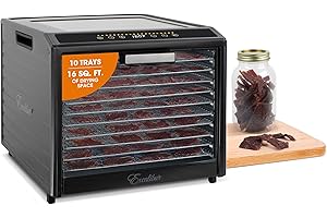Excalibur Electric Food Dehydrator Performance Series 10-Tray with Adjustable Temperature Control Includes Stainless Steel Dr