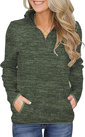 women's quarter zip pullover sweatshirt