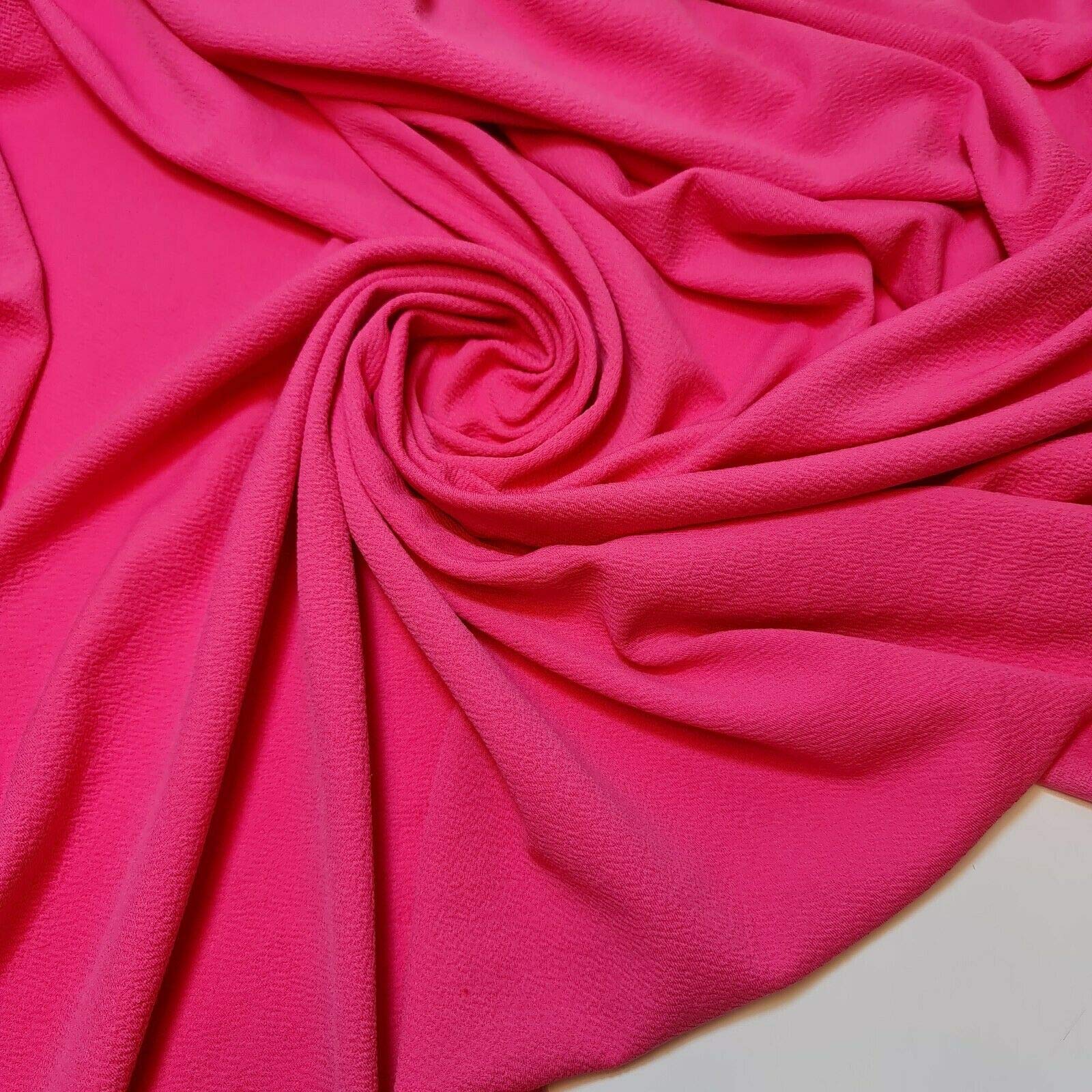 Plain Scuba/Crepe Jersey Stretch Spandex Dress Fabric Material 58" Wide (Pink)