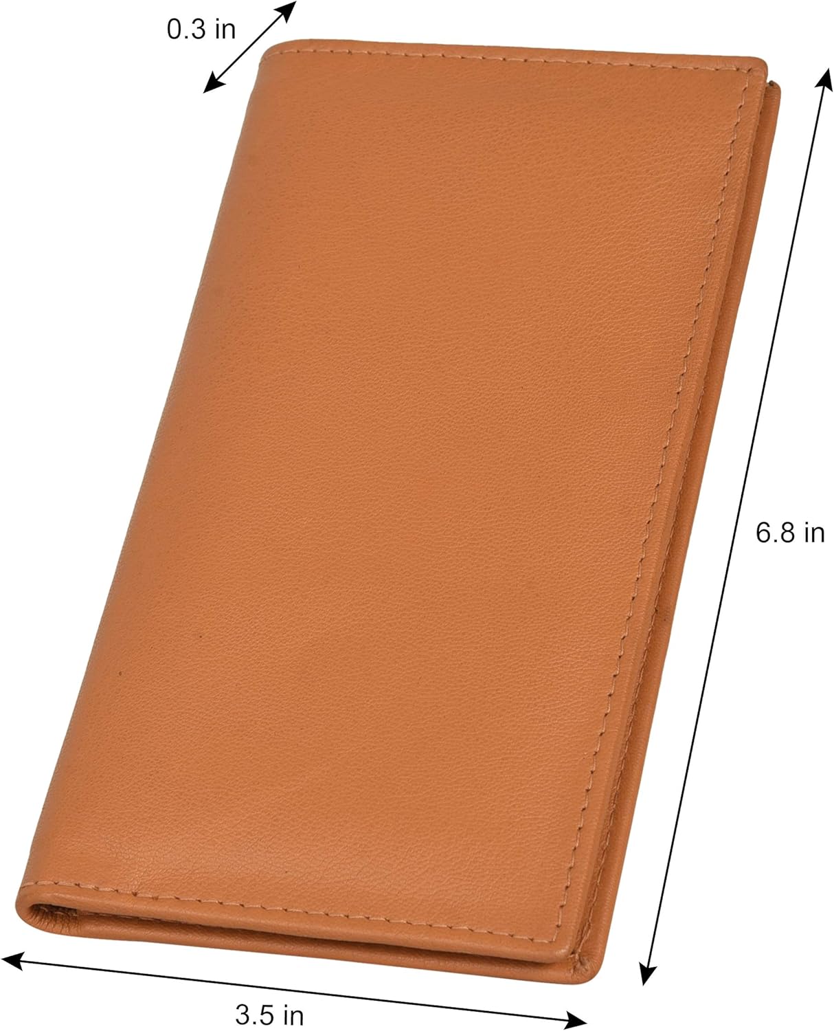Leatherboss Genuine Leather Plain Checkbook Cover Cash Holder, Tan at  Women’s Clothing store: Checkbook Cases