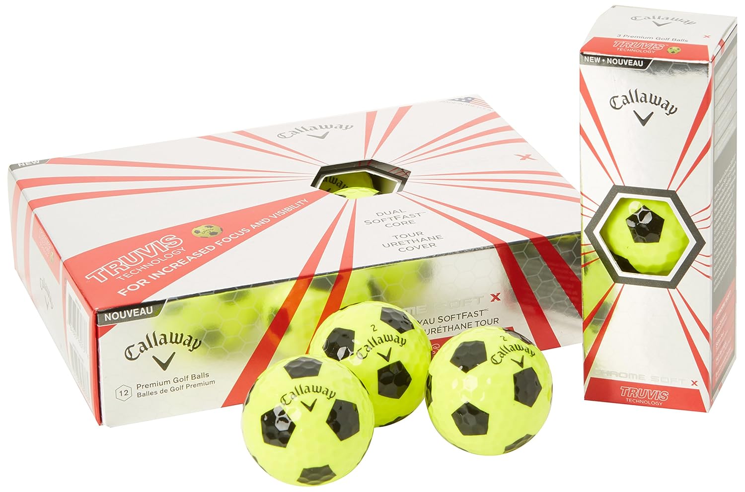 Callaway 2017 Chrome Soft X Golf Balls (One Dozen) Truvis Pattern