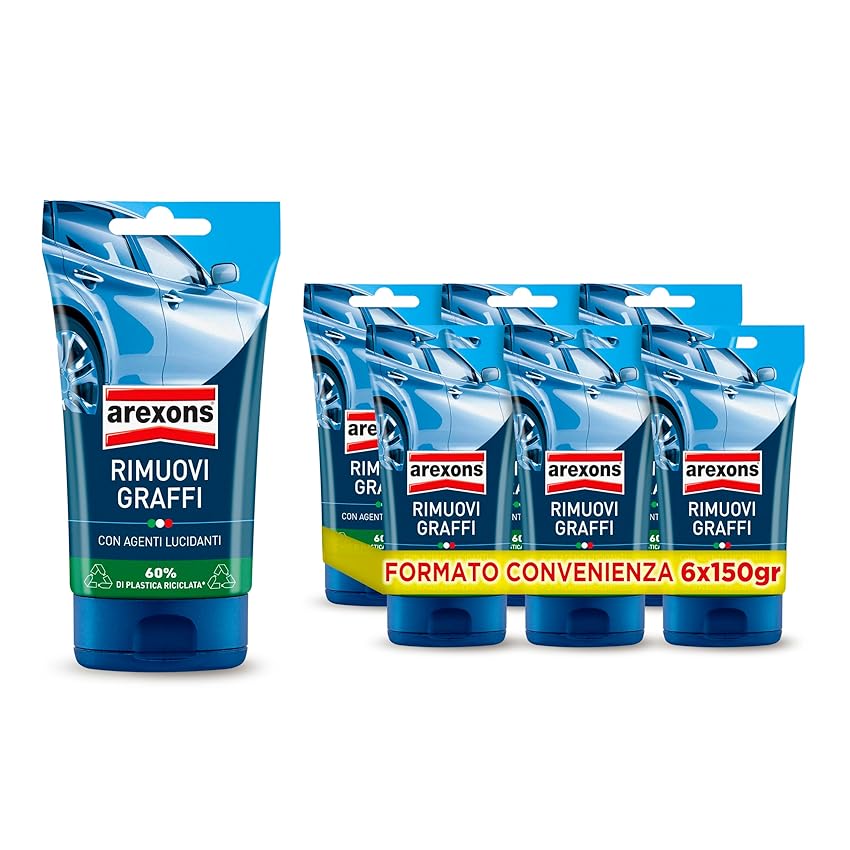 AREXONS Pasta Rimuovi Graffi, Speciali Microparticelle per Attenuare Anche Graffi Profondi