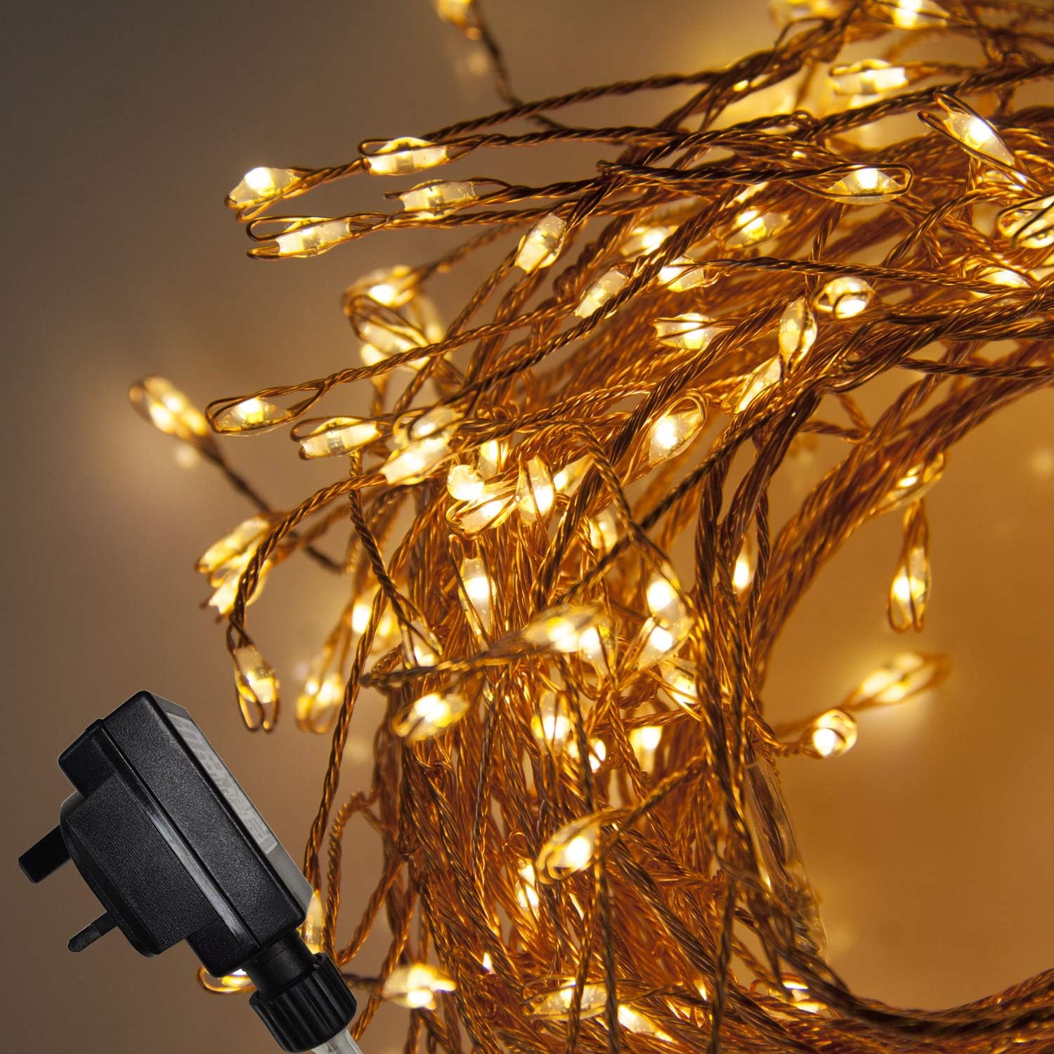 Qbis Premium LED Cluster Lights. Christmas Garland Fairy Lights (240