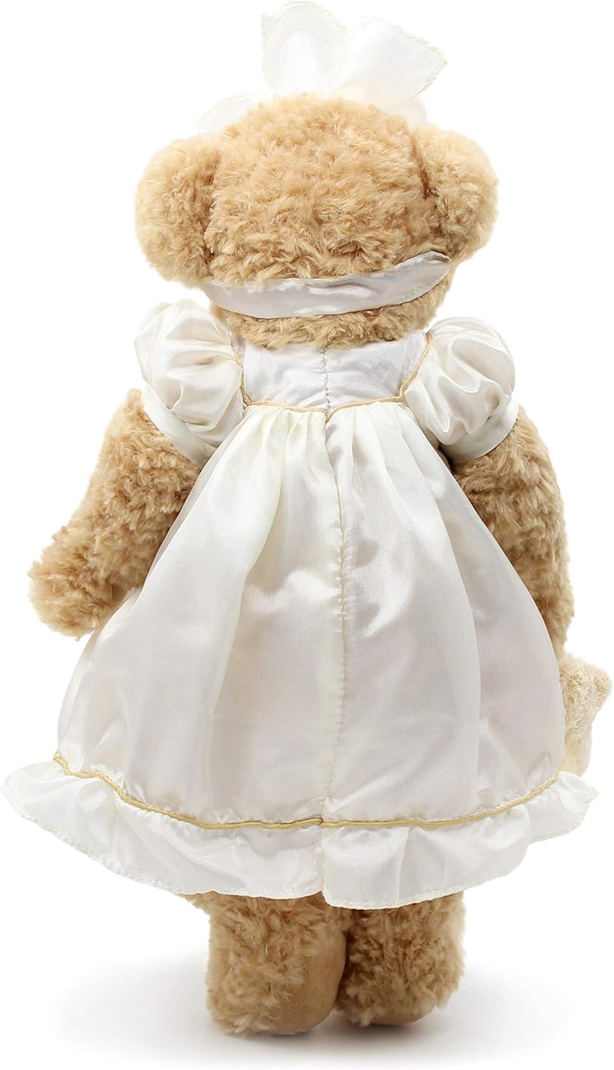 Oitscute Teddy Bears Baby Cute Soft Plush Stuffed Animal Toy for Girl Women 16" (Brown Bear Wearing White Sleepwear): Toys & Games