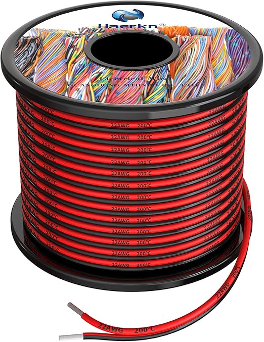 22 awg Silicone Electrical Wire 2 Conductor Parallel Wire line 200ft