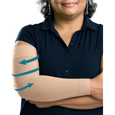 SELECT Men's Compression Arm Sleeve – Blue, With Silicone Grip Pattern | Support & Muscle Recovery - View #6