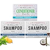 J.R.LIGGETT'S Shampoo and Conditioner Bar - Conditioner 1.75oz + Two Moisturizing Formula Solid Shampoo Bar 3.5oz - All-Natural Ingredients for Hair Clean, Soft, Tangle-Free, 3 Pack